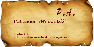 Patzauer Afrodité névjegykártya